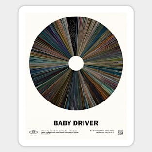 minimal_Baby Driver Warp Barcode Movie Sticker